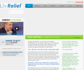 rubinrelief.com: Home | LivRelief
Welcome to Delivra™, the revolutionary transdermal technology.