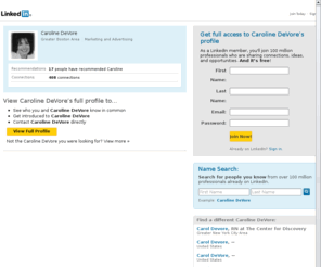 carolinedevore.com: Caroline DeVore  | LinkedIn
View Caroline DeVore's professional profile on LinkedIn.  LinkedIn is the world's largest business network, helping professionals like Caroline DeVore discover inside connections to recommended job candidates, industry experts, and business partners.