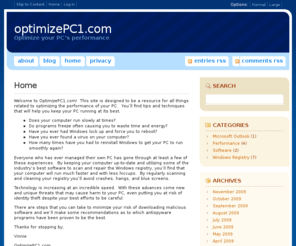 optimizepc1.com: OptimizePC1.com - Regcure Review, Reg Cleaner, Cleanup Your Computer
Cleanup your computer with the best reg cleaner, RegCure.  Learn more about speeding up your PC.