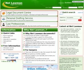 scotlawman.co.uk: Scotland legal documents - Legal agreements, forms and legal advice in SC
Net Lawman provides best collection of online legal documents in Scotland. DIY legal agreements, legal forms and professional legal drafting service in SC.