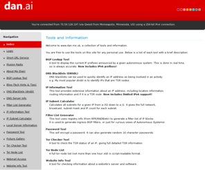 dan.do: www.dan.me.uk
Main page with description of each tool/page
