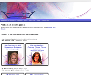 alabamaspiritpageants.com: Alabama Pageant | Alabama Spirit Pageants
Alabama Spirit Pageants

Welcome to the home of Alabama Spirit Pageants.  An official preliminary event to the American Spirit Pageant.

[include 