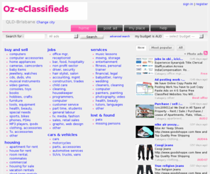 oz-eclassifieds.com: Oz-eClassifieds
Australian classifieds for cars, jobs, real estate, personals, collectibles, computers, electronics, pets and more. Photos and videos
