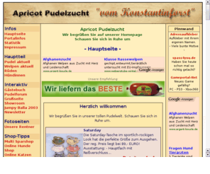 pudelzucht.info: Apricot Pudel - Welpen - Zwergpudel - Toypudel - Hunde
Wir zchten erfolgreich apricot Toypudel, Zwergpudel und Kleinpudel. Gelegentlich Pudel Welpen abzugeben.