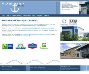 glasgowevolution.com: Welcome - StarBoard Hotels
Starboard Hotels has been established to purchase sites around the UK, to build and operate branded limited service and mid market Hotels to a high standard for the business and leisure traveller alike.