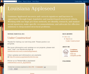 louisianaappleseed.com: Blogger: Redirecting
Blogger is a free blog publishing tool from Google for easily sharing your thoughts with the world. Blogger makes it simple to post text, photos and video onto your personal or team blog.