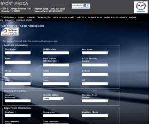 mycreditapp.com: Auto Credit Loan | Secure Car Financing Application | Sport Mazda
The car loan and lease experts at Sport Mazda will do the work for you to ensure you get the lowest possible rate on your auto loan. Our finance specialists also work with credit-challenged customers to find the perfect finance solution that meets their needs. Good Credit or Poor Credit, Sport Mazda Finance can take care of every need.