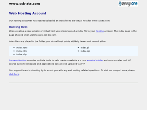 cck-zts.com: Domain cck-zts.com - Hosted by Servage Hosting
This Servage Hosting customer has not yet uploaded any index file.