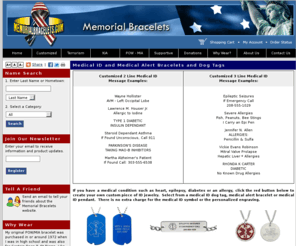 engravedidtag.com: Medical ID and Medical Alert Bracelets and Dog Tags | Memorial Bracelets | Victims of Terrorism and Military Killed in Action, Prisoner of War and Missing in Action Memorial Bracelets
Medical ID and Medical Alert Bracelets and Dog Tags