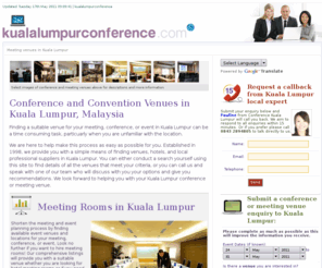 kualalumpurconference.com: Conference Venues Kuala Lumpur and Meeting Room Facilities in Kuala Lumpur Malaysia
Conference in Kuala Lumpur and meeting venues business convention rooms, Malaysia.