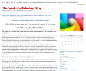 westside-tutoring.org: The Westside-Tutoring Blog
Over 30 years experience tutoring and coaching students in every subject, at every level. Specializing in ADD and ADHD students. Serving the Cleveland area and all of Northeast Ohio.