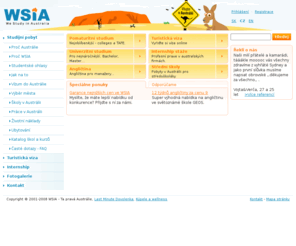 australiestudium.cz: Austrália a štúdium v Austrálii s WSIA
Austrália a stúdium v Austrálii inak. Ziadne agentúrne poplatky, úprimné informovanie nielen o pozitívach, mnozstvo clánok, fotogalérii, ponuky práce, ubytovania. Austrália s WSIA - tá pravá Austrália.