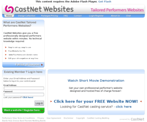 castnetwebsites.co.uk: CastNet Websites for Performers :: Home
