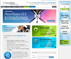 timetrackr.com: Home | Web-based Time Tracking & Project Management Software | HourGlass
The easy-to-use, Web-based Time Tracking and Project Management System that Saves You Time and Makes You More Money.