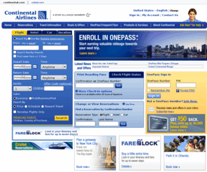 continentaal.com: Continental Airlines - Airline Tickets, Vacations Packages, Travel Deals, and Company Information on continental.com
Continental Airline Ticket Reservation, Find all current Continental flight information online, check flight status or book an online airline ticket reservation.