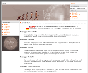ferzkopp.net: Welcome to the Frontpage
ferzkopp's homepage with personal, software, science, business and media art content.