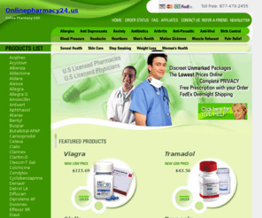 onlinepharmacy24.us: Online pharmacy USA
Online pharmacy. Buy cheap drugs at our online pharmacy without the need of prescription. We approve and ship overnight! 