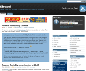 siropel.com: Siropel - Legal Internet Abuser - Web Hosting
Siropel - Legal Internet Abuser - Hosting - Webhosting, Dedicated, Reseller, Virtual Private Server, Clustered