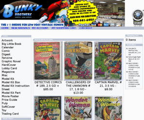 comicbookcollectables.info: Bunky Brothers Vintage Comic Books | Collectibles | Toys | Model Kits
