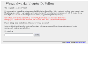 dofollow.pl: Wyszukiwarka blogów DoFollow
