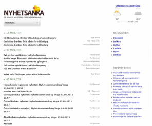 nyhetsanka.fi: Nyhetsanka – Senaste nyheterna från finlandssvenska tidningar och medier
Nyhetsanka – Senaste nyheterna från finlandssvenska tidningar och medier