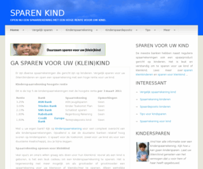 sparenkind.com: Sparen kind - Open nu een spaarrekening met een hoge rente voor uw kind.
Vergelijk sparen voor uw (klein)kinderen. Open nu een spaarrekening met een hoge rente voor uw kind.