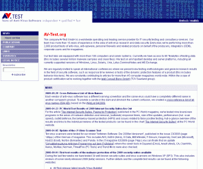 av-test.org: AV-Test.org · Tests of Anti-Virus- and Security-Software
AV-Test: Hier finden Sie Informationen und Veröffentlichungen zu Tests von Anti-Viren-Software