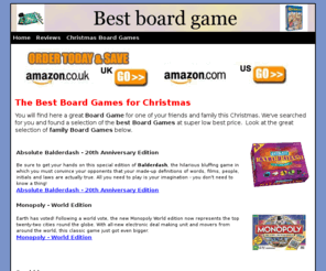 christmasboardgames.com: Best Christmas Board Games
Buy Best Christmas Board Games. Best Christmas Board Games. Top Christmas toy gift. Compare cheap UK Best Christmas Board Games prices.