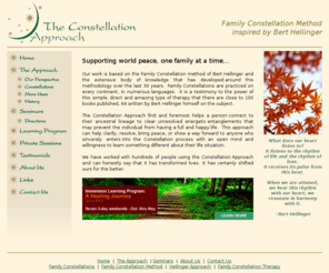 familyconstellationsnewengland.com: Bert Hellinger Approach : Family Constellation Therapy : Behavior Patterns : Energy Medicine : Body Soul : Generational Healing : ConstellationApproach.com
The Constellation Approach is based on the Family Constellation method of Bert Hellinger.  Based in Boston, we offer workshops, seminars, therapy, and consultation in family and individual constellations.