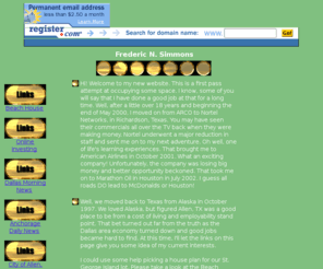 fsimmons.com: Frederic N. Simmons
Enter a brief description of your site here