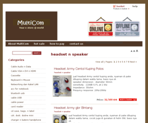 multicompetra.com: headset n speaker - MultiCom
Computer Accesories and Office Equipment