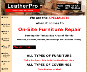 myleatherpro.com: LeatherPro Furniture Repair-LeatherPro Furniture Repair
The Home Page of the LeatherPro furniture repair web site