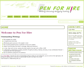 pen-for-hire.com: Writing | Editing | Ghosting | Blogging | Pen For Hire
Outstanding writing, ghosting, blogging and editing for all projects, large and small.