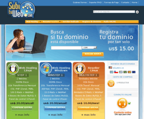 subetuweb.com: SUBITUWEB.COM Web Hosting para todos
hospedaje de paginas web hosting gratis servicios de web hosting, plataforma windows, plataforma linux, servidores dedicados, registro de dominios, e-mail, webmail, panel de control