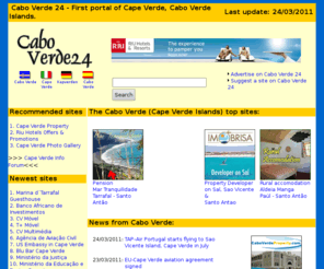 caboverde24.com: Cabo Verde 24 - Cape Verde Info Portal
All informations about Cape Verde with News, Forum, Websites, Properties and Webcam in Cabo Verde.