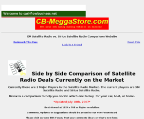 radiosatellite.org: XM Radio vs Sirius Radio
Get a side by side comparison between XM Radio and Sirius Radio the 2 major players of satellite radio. Find out which best suits your lifestyle