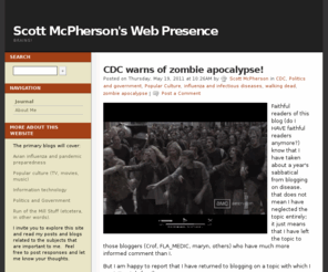 scottmcpherson.net: Journal - Scott McPherson's Web Presence
influenza pandemic, bird flu and IT blog