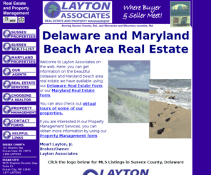 laytonassociates.com: Delaware Real Estate -- Layton Associates Inc., Ocean View, Delaware
Layton Associates Inc. provides real estate and property management services in Sussex County, Delaware, and Worcester and Wicomico counties in Maryland.