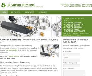 recyclecarbide.co.uk: Carbide Recycling, Recycling Carbide Inserts, Recycling Carbide
UK Carbide Recycling - A professional Carbide Recycling service for the collection and recycling of engineering cutting tool. Both carbide and high speed steel.