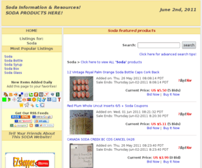 sodaproducts.com: Soda
Soda product listings, information, and resources provided by sodaproducts.com.