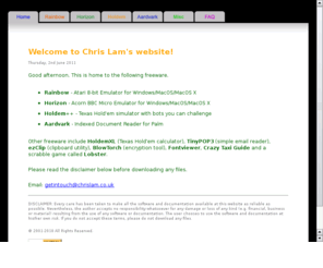 chrislam.co.uk: Chris Lam`s Website
Chris Lam`s Website