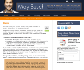 maybusch.com: May Busch
May Busch:  Writer, speaker and motivator