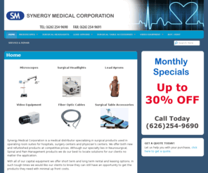 synergymedcorp.com: leica, zeiss microscope, refurbished, new surgical medical instruments
Microscopes Surgical Headlights Lead Aprons Video Equipment Fiber Optic Cables Surgical Table Accessories Synergy Medical Corporation is a medical distributor...