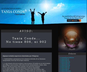 taniaconde.ws: Clarividente Tania Conde, Luces en la Oscuridad de Punto Radio
Tania Conde, auténtica clarividente del programa Luces en la Oscuridad de Punto Radio.