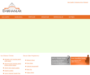 emirhanlarinsaat.com: Emirhanlar İnşaat Resmi İnternet Sitesi
Doğalgaz, kalorifer, yerden ısıtma, alt yapı, sıhhi tesisat ve havalandırma sistemleri uzman kadromuz ile keşif, projelendirme, ürün ve montaj hizmetleri verilmektedir. 