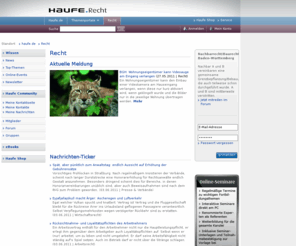 gesetzes-netz.com: Recht - haufe.de - Fachportal für Rechtsanwälte
haufe.de/recht bietet News, aktuelle Urteile, Online-Seminare und Fachwissen zu allen Rechtsgebieten wie z.B. Vertragsrecht, Erbrecht, Wirtschaftsrecht, etc.