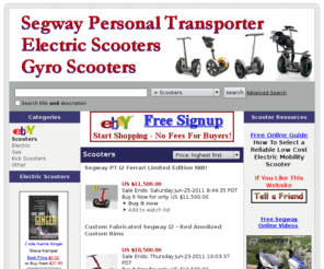 gyroscooters.com: Gyro Scooters - Segway Scooters For Sale - Discount Prices
Gyro Scooter,Segway Scooters, Electric Scooters, Gas Scooters, Kick Scooters