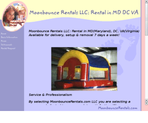 moonbouncerentals.com: Home page
Moonbounce Rentals: Rental in MD, DC & VA for delivery, setup & removal 7 days/week. MoonbounceRentals.com