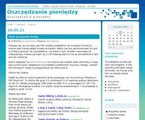 oszczedzanie.com: Oszczędzanie pieniędzy
Jak oszczedzac pieniadze, jak zarabiac wiecej