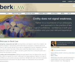 berklawdc.com: Berklaw | Integrity, Compassion and Skill
We hope through negotiation, informed by respect and the understanding of our adversary’s position we can avoid litigation and resolve significant business disputes and consumer claims efficiently and without rancor.